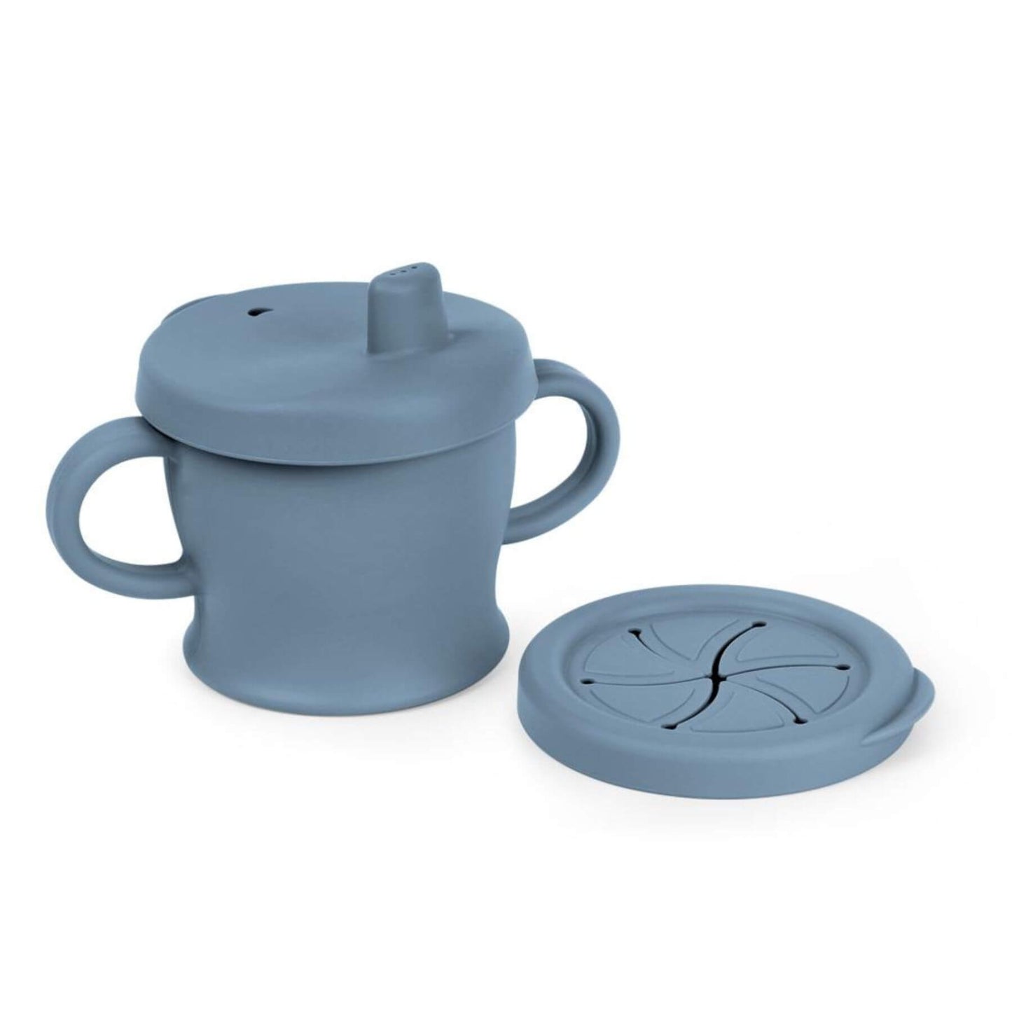Haakaa Silicone Sip-N-Snack Cup 8 oz - BLue