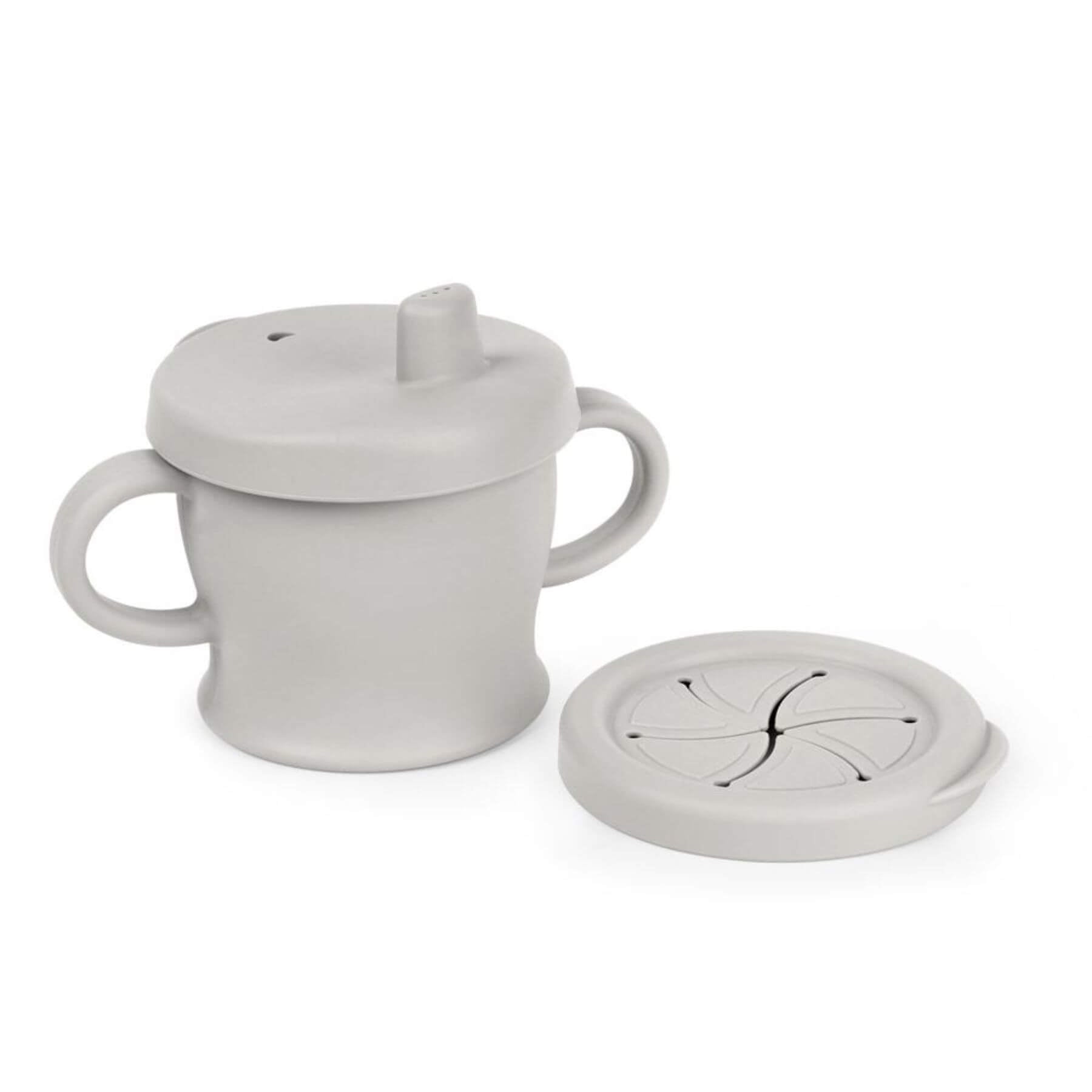 Haakaa Silicone Sip-N-Snack Cup 8 oz - Grey