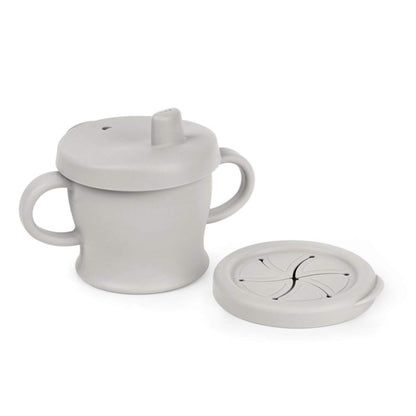 Haakaa Silicone Sip-N-Snack Cup 8 oz - Grey