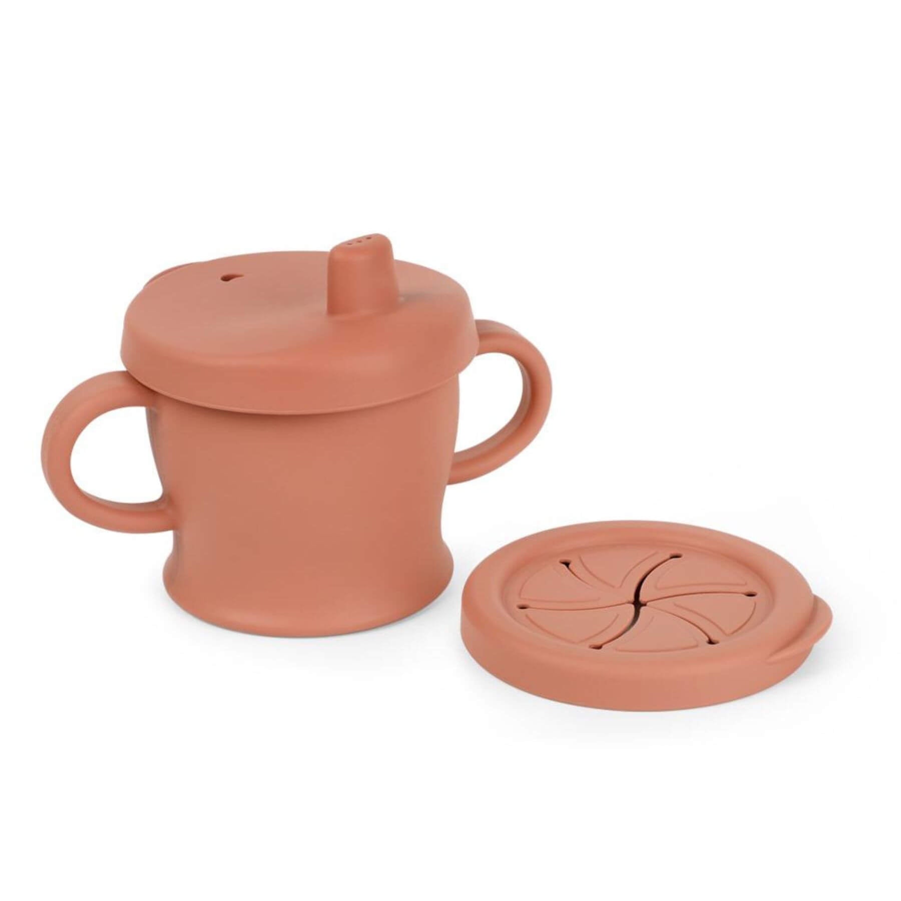 Haakaa Silicone Sip-N-Snack Cup 8 oz - Rust