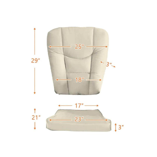AFG Sleigh Glider Back & Seat Cushions Beige