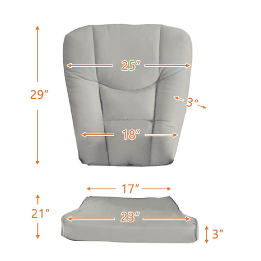 AFG Sleigh Glider Back & Seat Cushions Gray