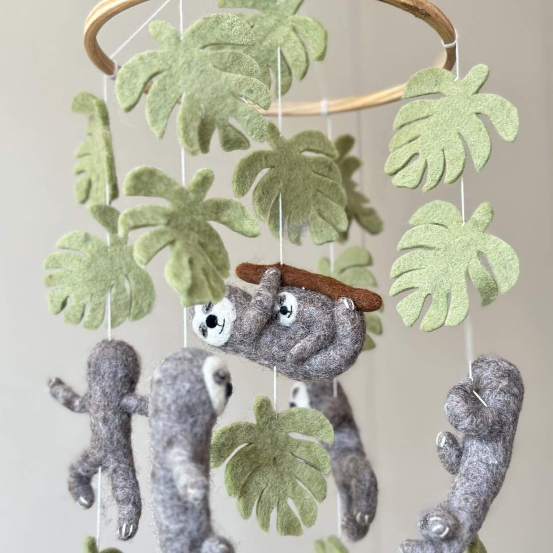 Ganapati Crafts Co. Sloth Baby Mobile