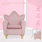 Qaba Soft Kids Sofa Chair with Cute Pink Crown Throne