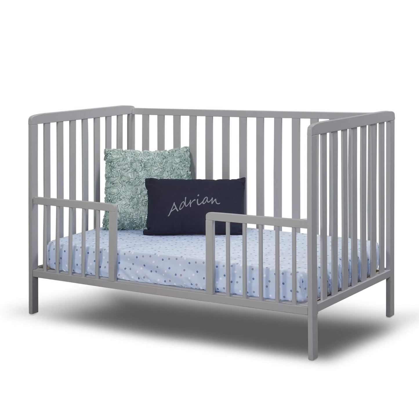 Sorelle Adrian Crib Grey - Converted to a toddler bed