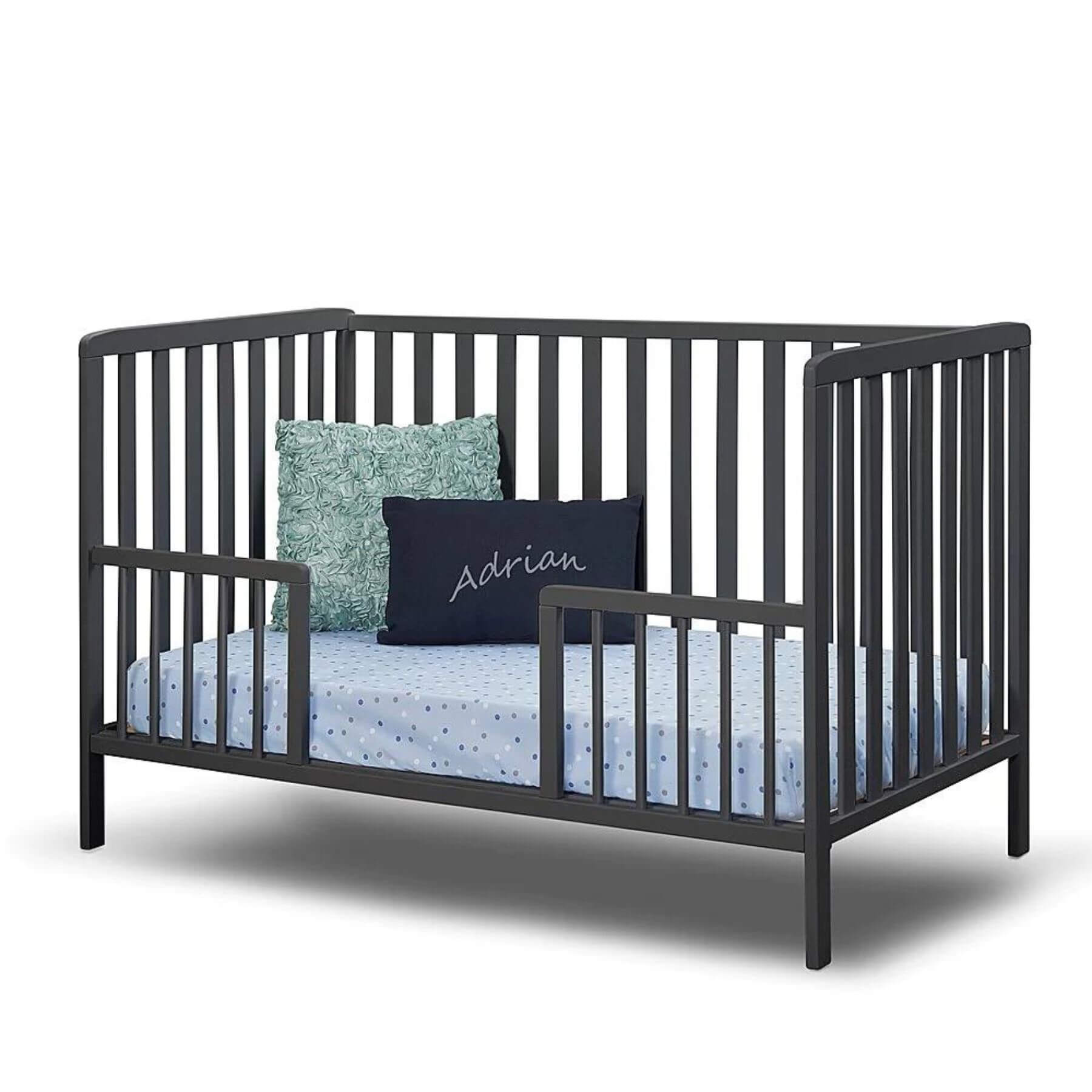 Sorelle Adrian Crib Midnight - Converted into a toddler bed