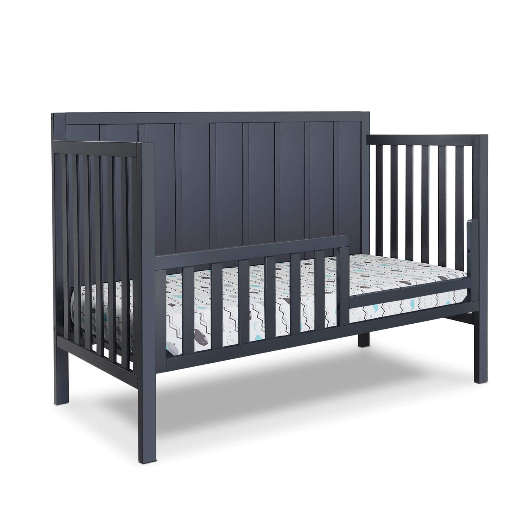 Sorelle Essex 4-in-1 Convertible Crib Midnight - converted into a toddler bed