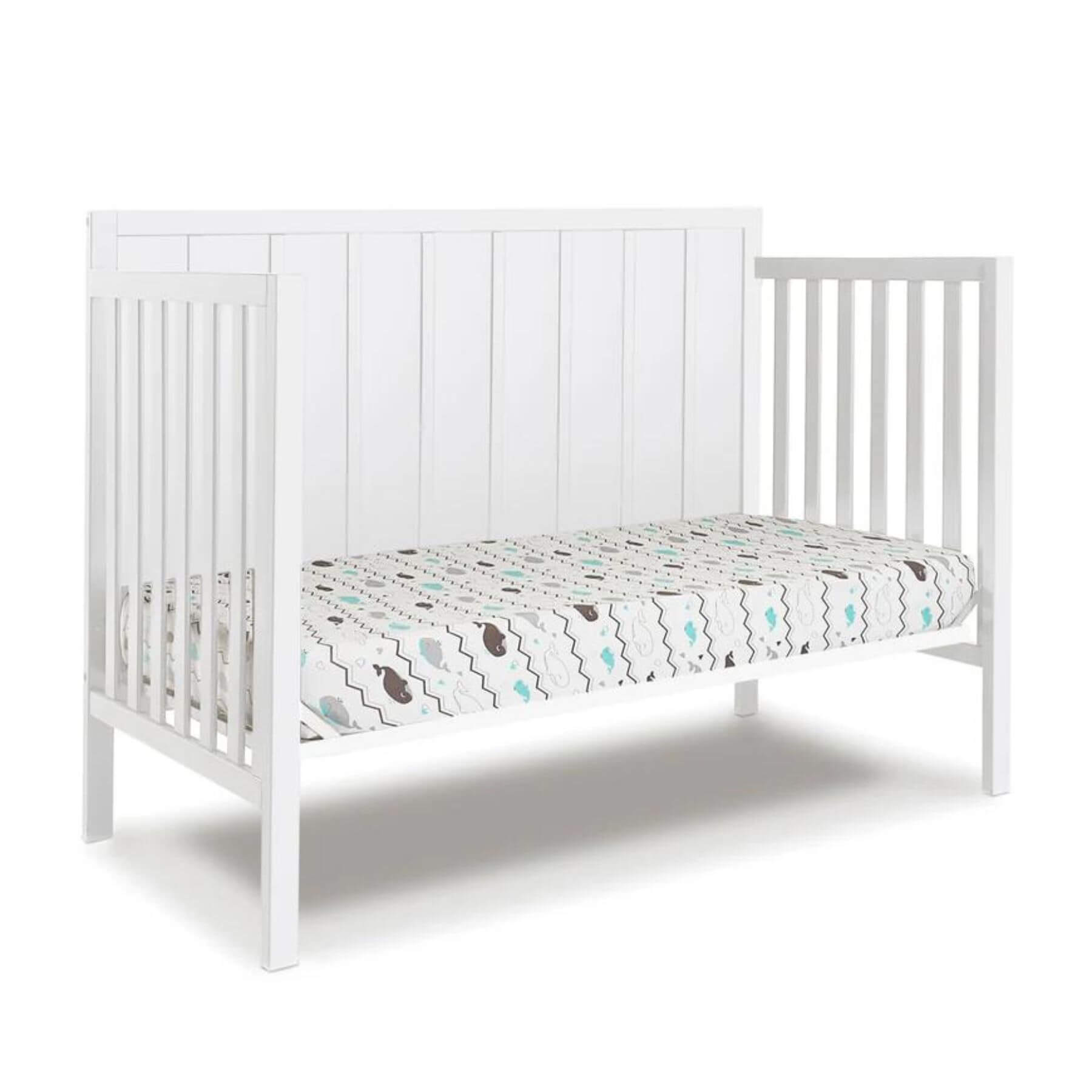 Sorelle Essex 4-in-1 Convertible Crib White - Converted into a daybed