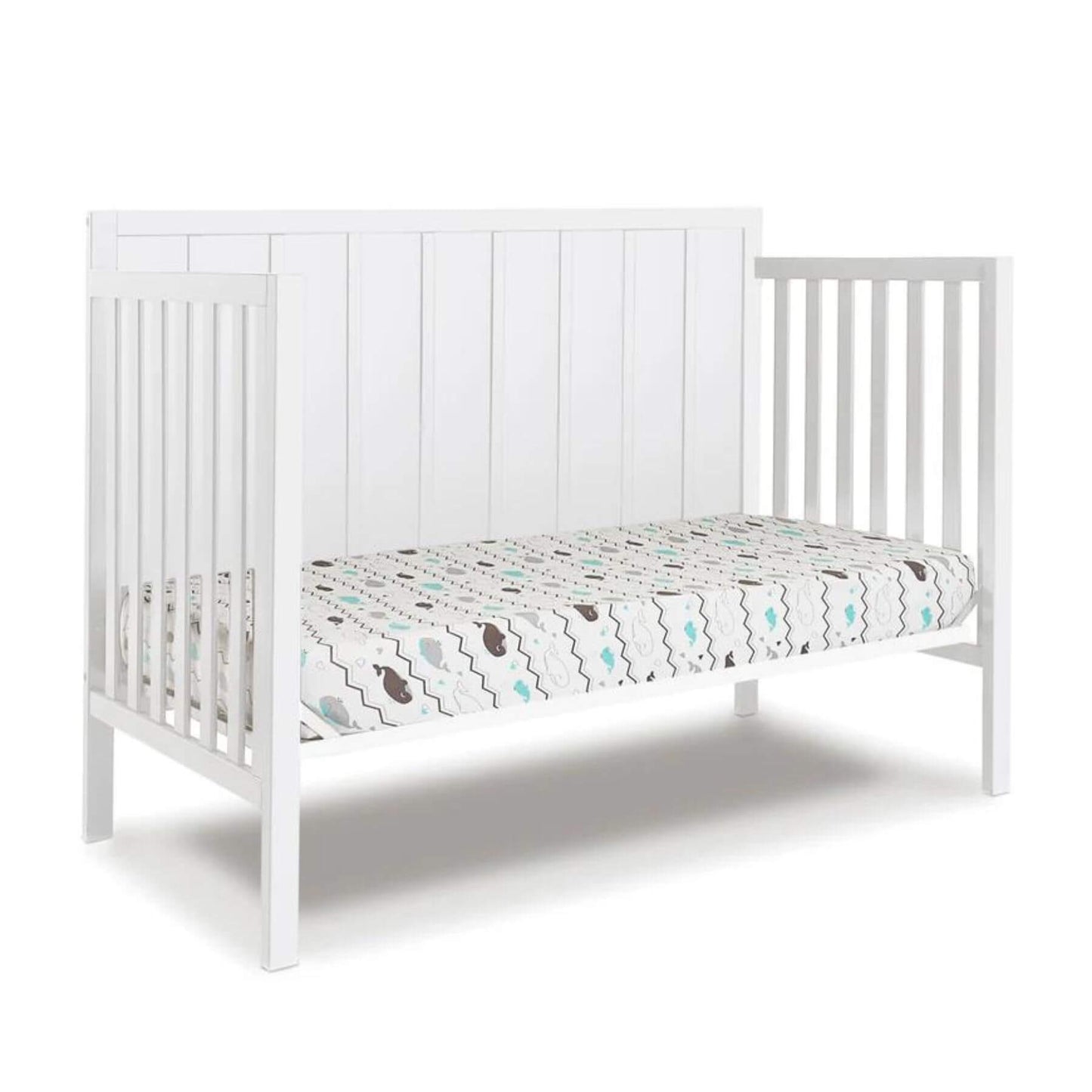 Sorelle Essex 4-in-1 Convertible Crib White - Converted into a daybed