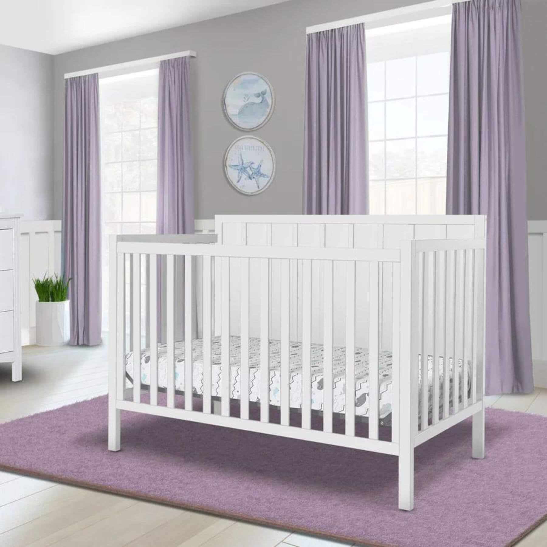 Sorelle Essex 4-in-1 Convertible Crib White - Lifestyle