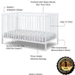 Sorelle Happy 3-in-1 Convertible Crib White - Features