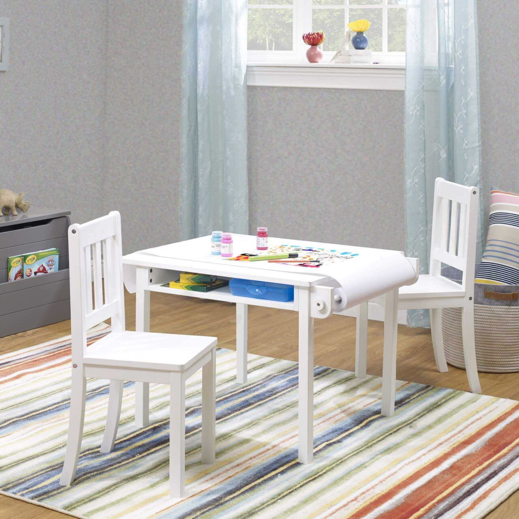 Sorelle Imagination Table & Chair Set White - Lifestyle