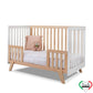 Sorelle Luce 2-in-1 Convertible Crib Natural Wood and White - Converted into a toddler bed