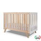 Sorelle Luce 2-in-1 Convertible Crib Natural Wood and White