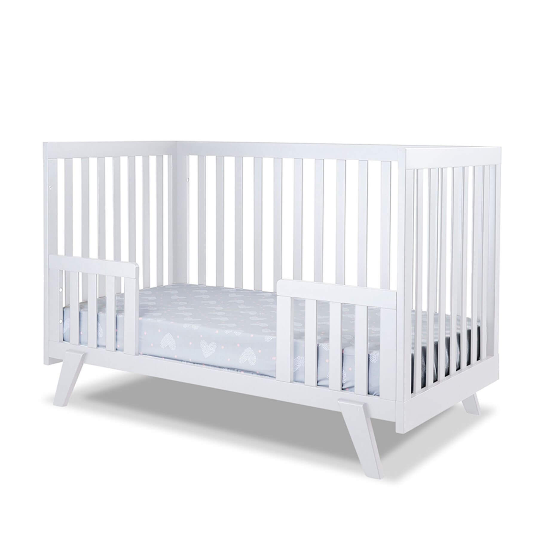 Sorelle Luce 2-in-1 Convertible Crib White - Converted into a toddler bed