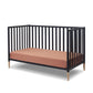 Sorelle Mia 3-in-1 Convertible Crib Midnight and Natural Wood - Converted into a daybed