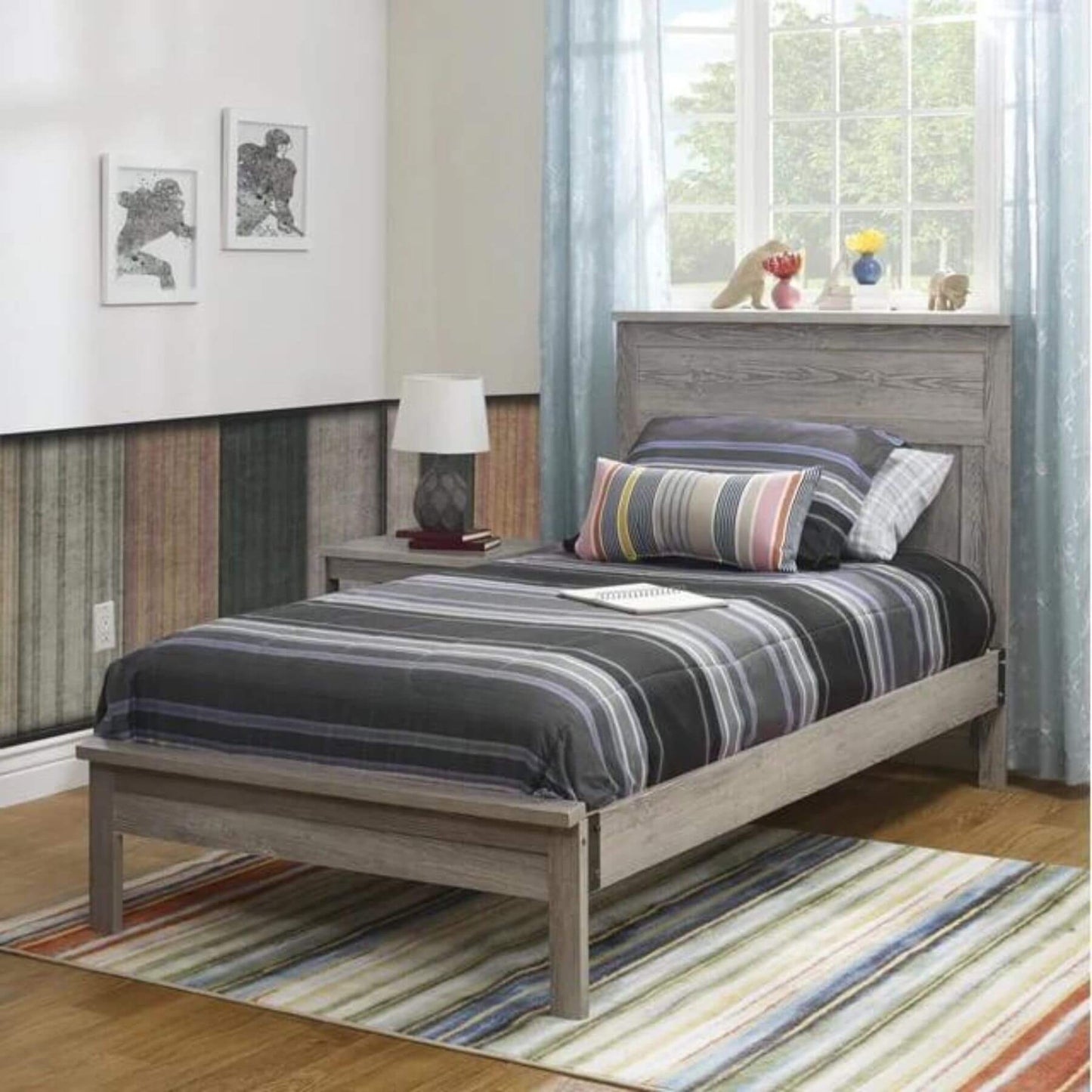 Sorelle Twin Bed Grey - Lifestyle