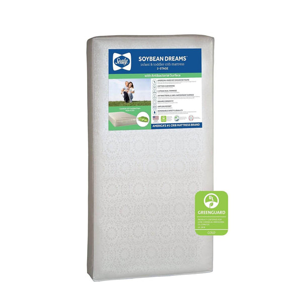 Sealy Soybean Dreams Antibacterial 2-Stage Crib and Toddler Mattress