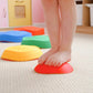 Kid Stepping on Tiny Land® Stepping Stones - Rainbow Color