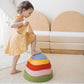 Girl Steping on Tiny Land® Stepping Stones - Vintage Color