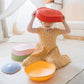 Girl Playing with Tiny Land® Stepping Stones - Vintage Color