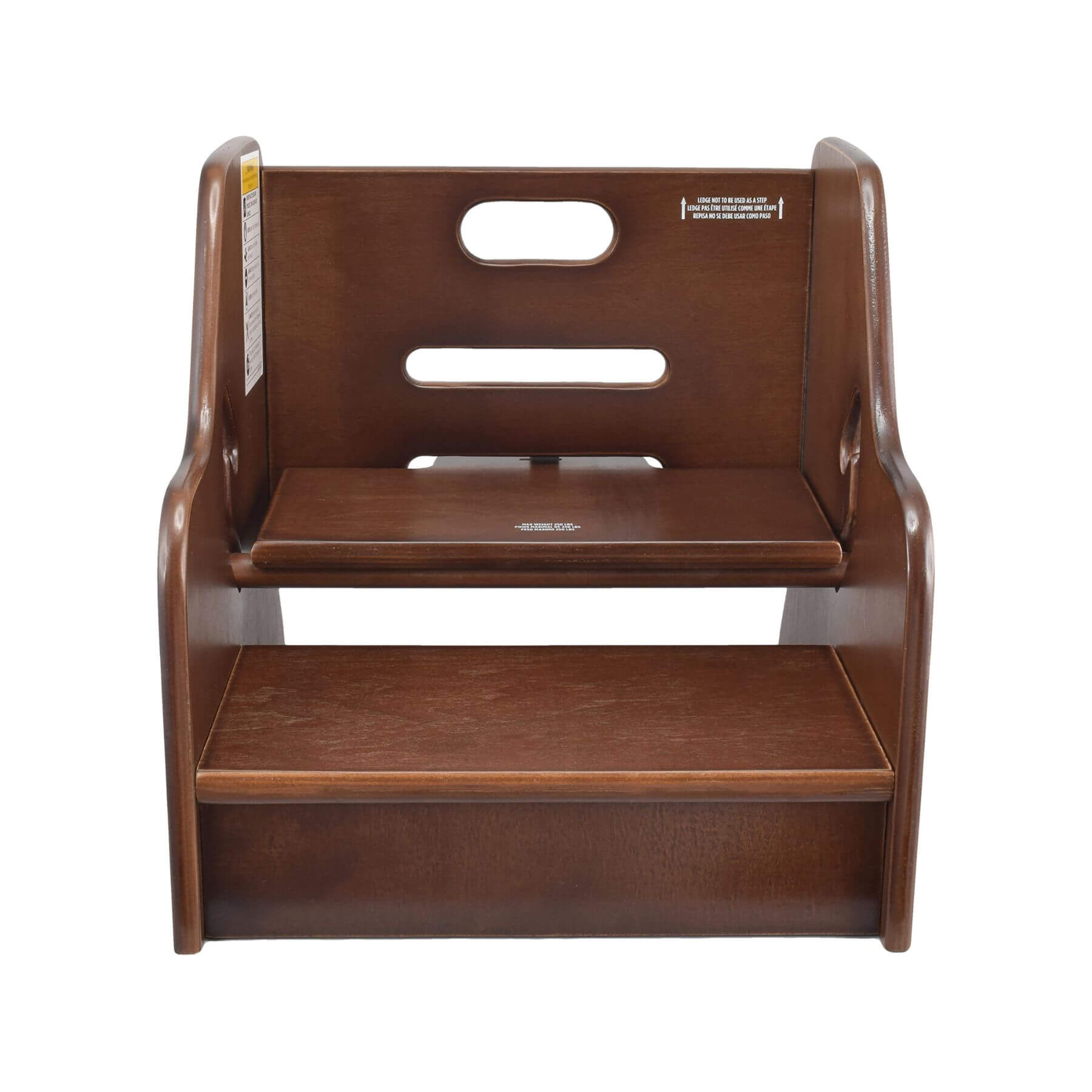 Front View of Little Partners StepUp Step Stool Espresso