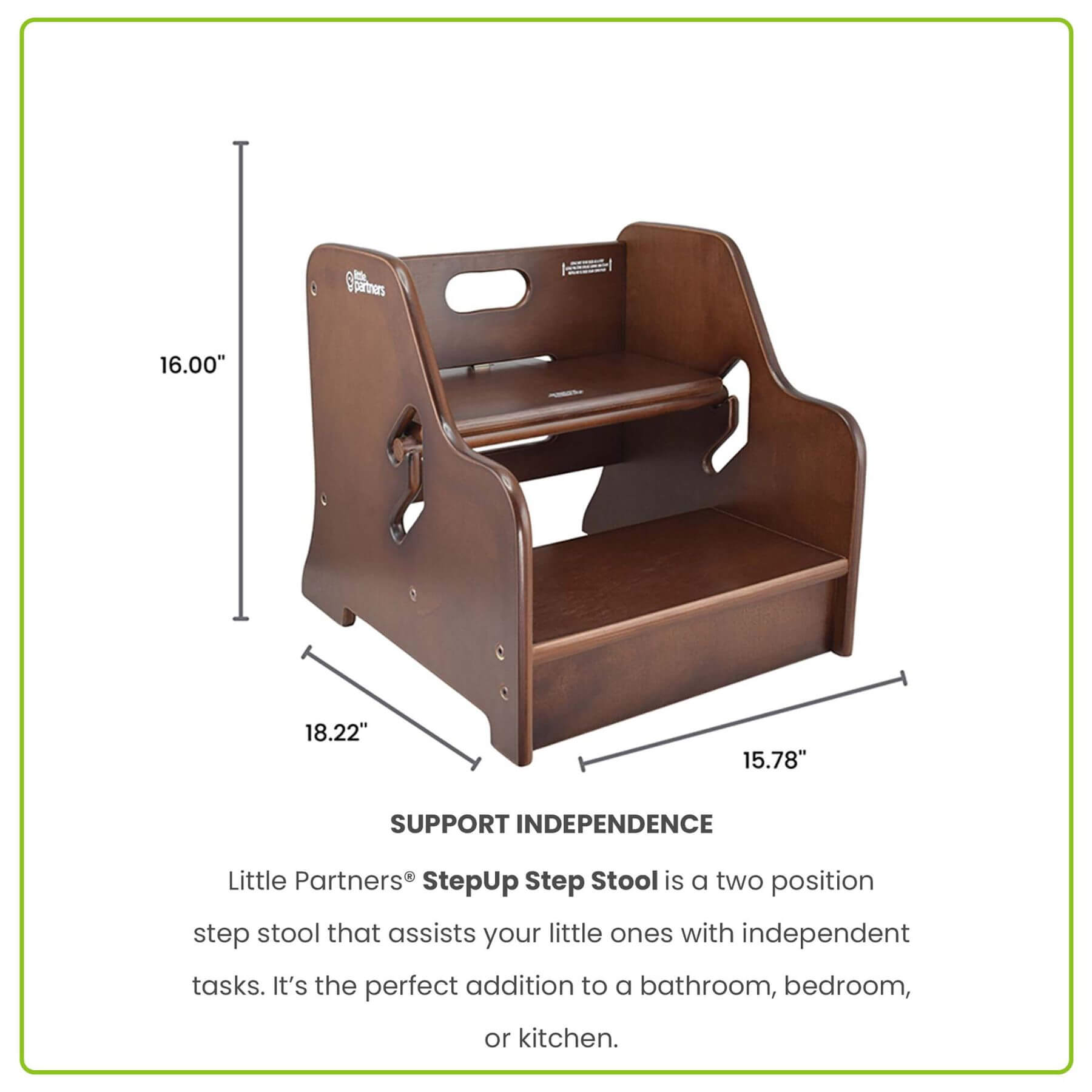 Little Partners StepUp Step Stool Espresso