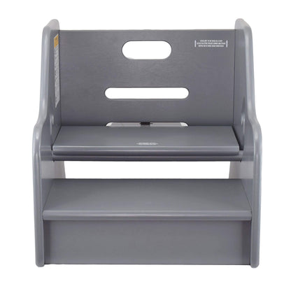 Front View of Little Partners StepUp Step Stool Grey