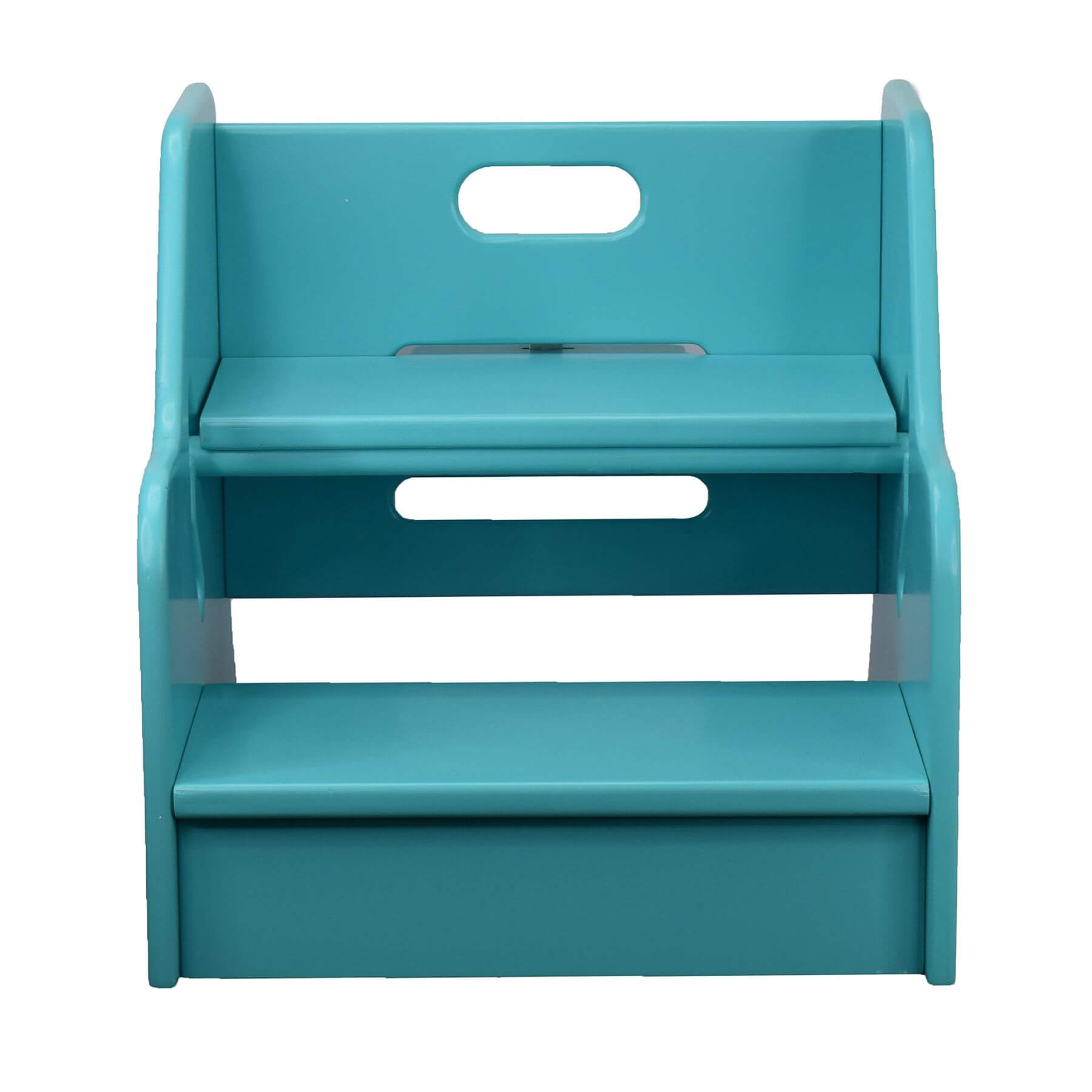 Front View of Little Partners StepUp Step Stool Turquois