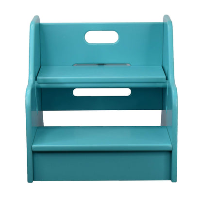 Front View of Little Partners StepUp Step Stool Turquois