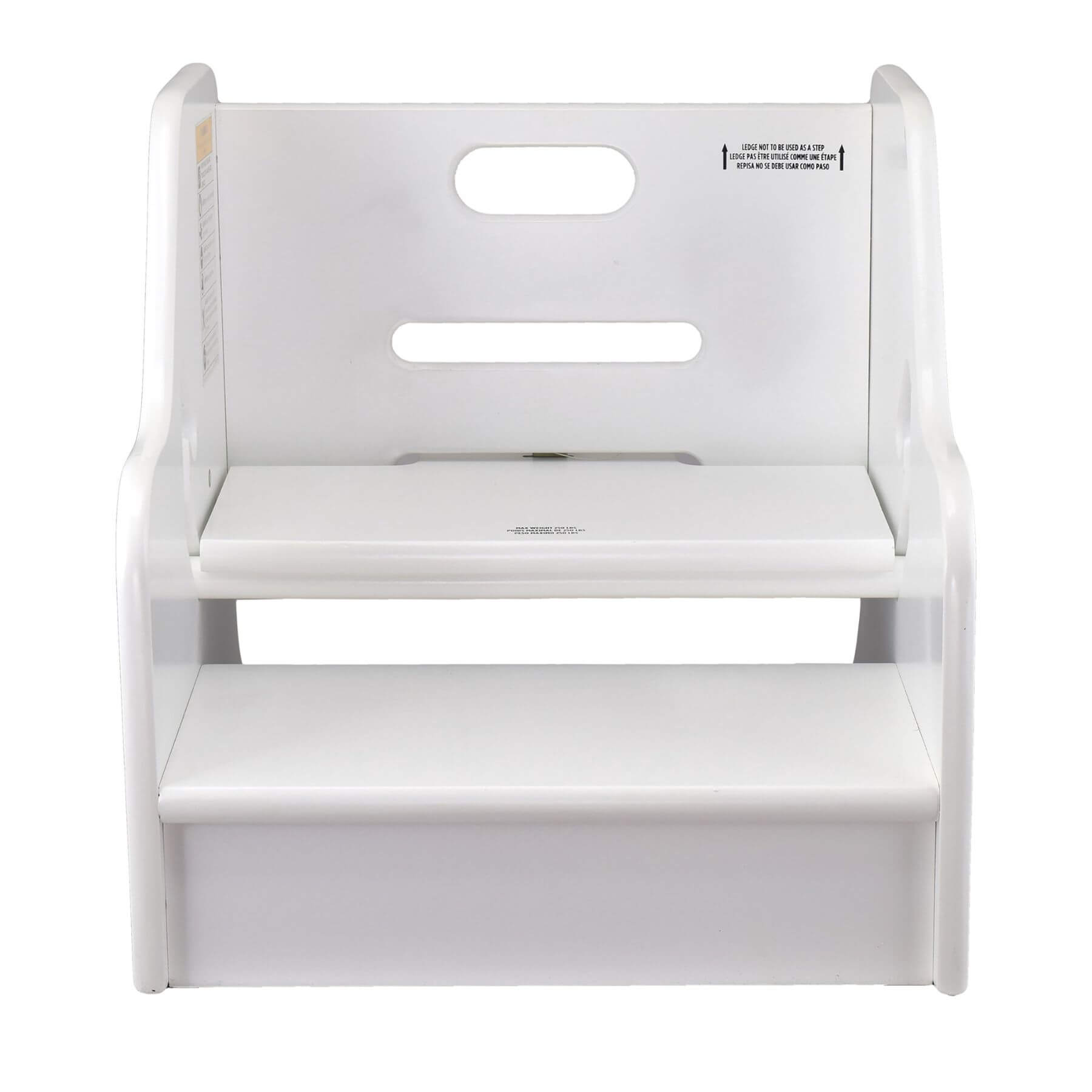 Front View of Little Partners StepUp Step Stool White