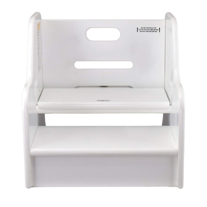 Front View of Little Partners StepUp Step Stool White