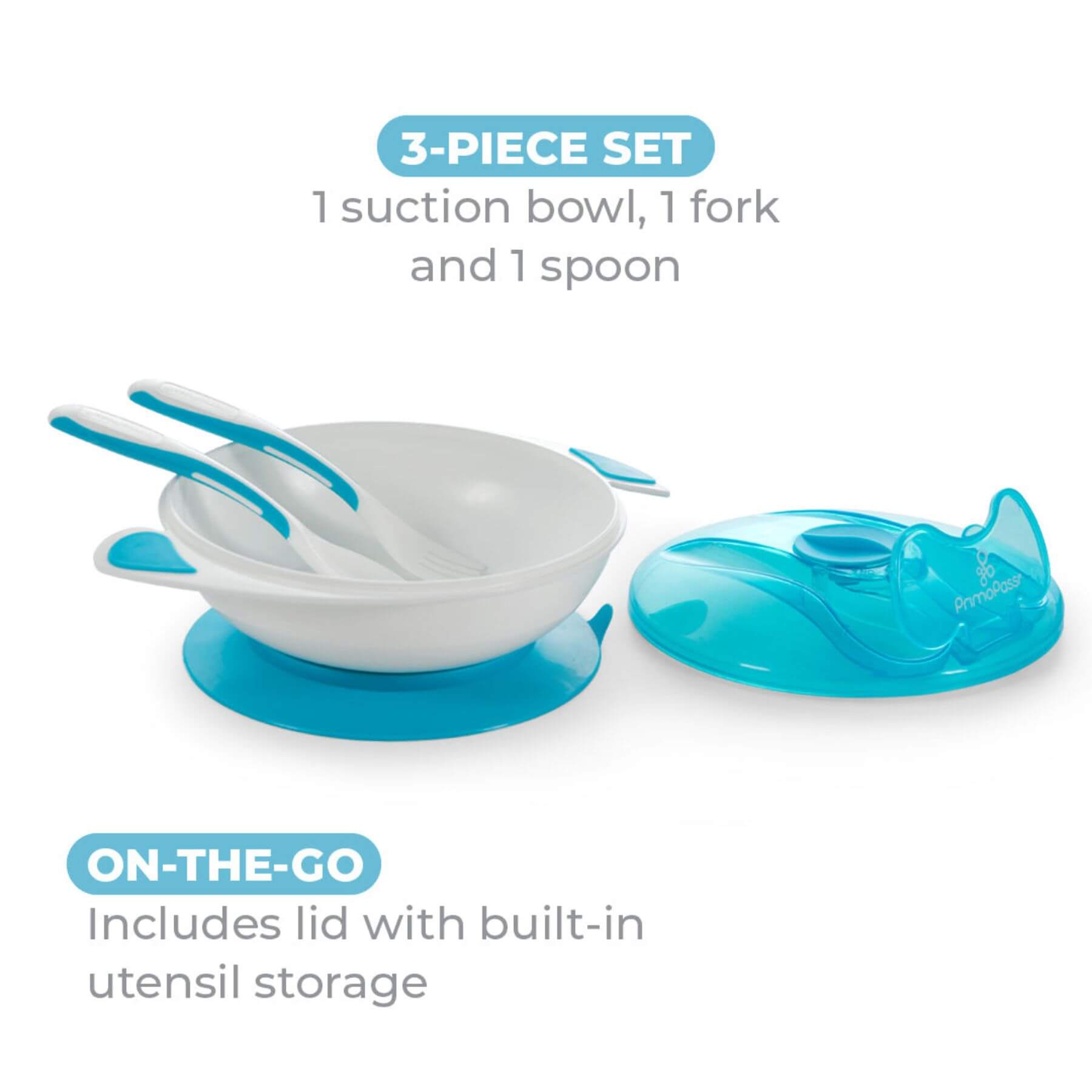Primo Passi Suction Bowl Feeding Set Blue