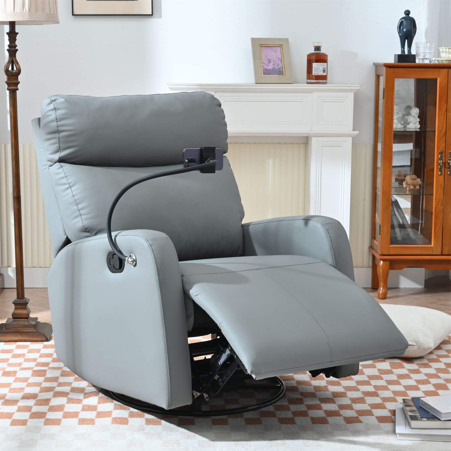 Sunco Swivel Rocker Recliner Chair - Blue Gray