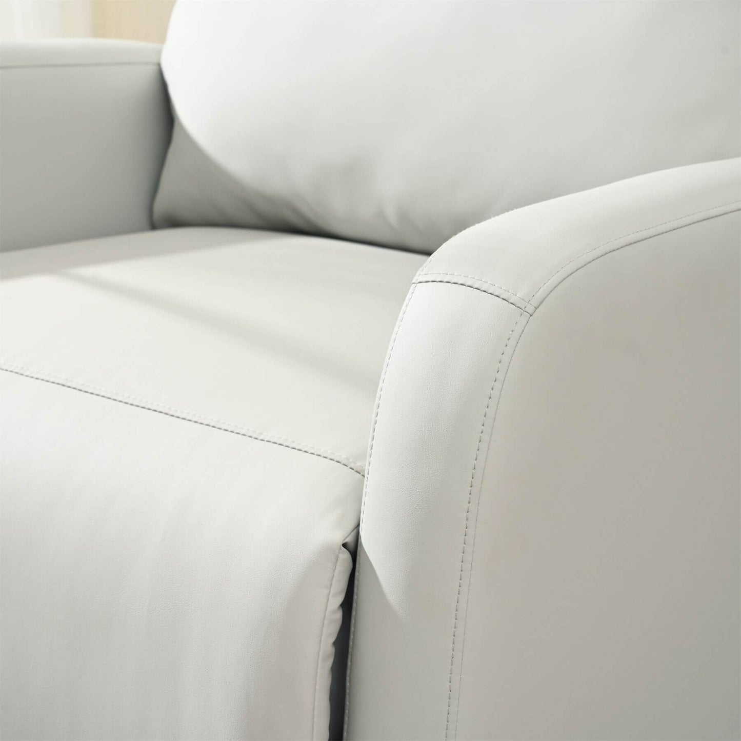 Close-up of Sunco Swivel Rocker Recliner Chair - Light Gray