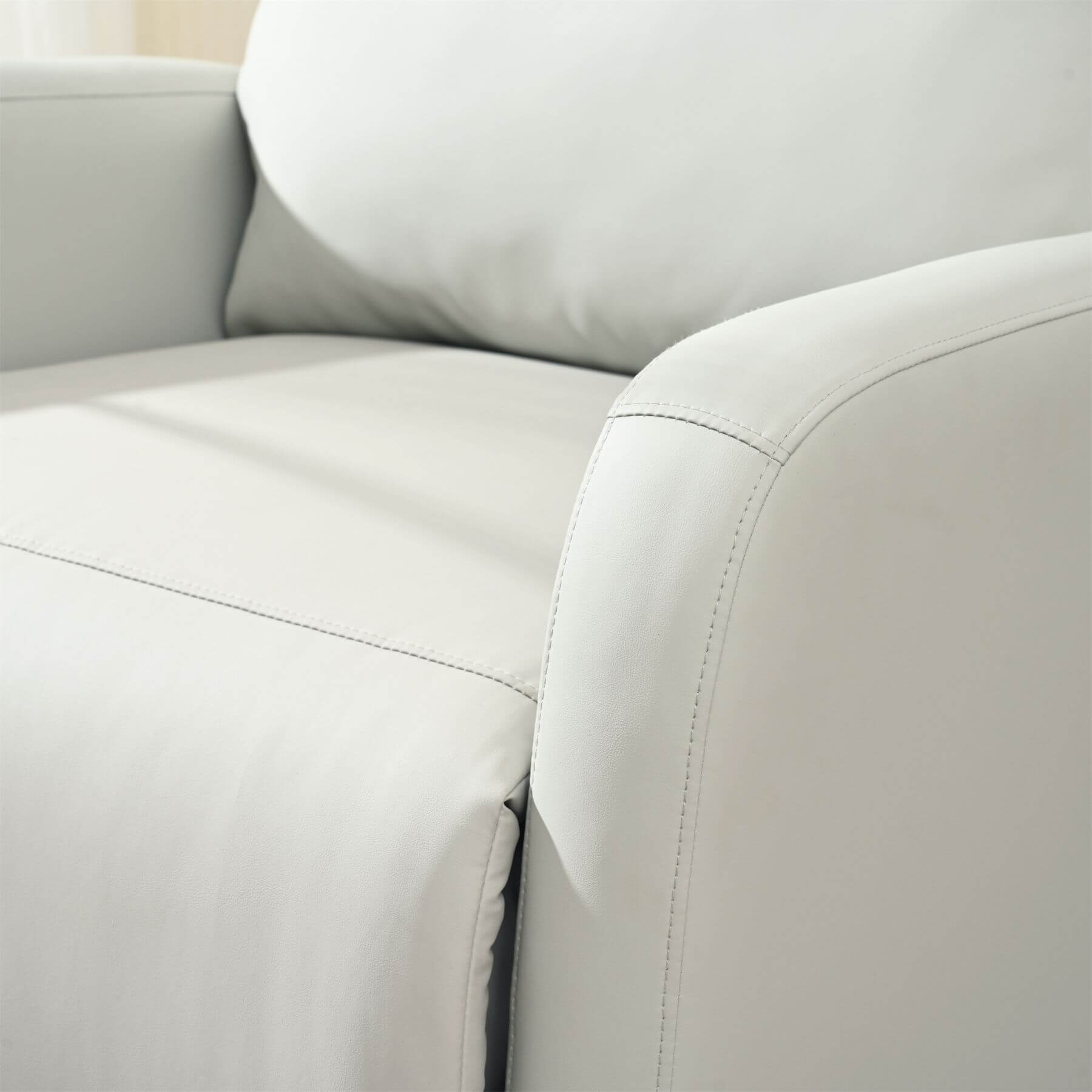 Close-up of Sunco Swivel Rocker Recliner Chair - Light Gray