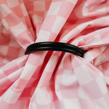 Close-up of Little Mae & Co Sunkist Ring Sling Carrier
