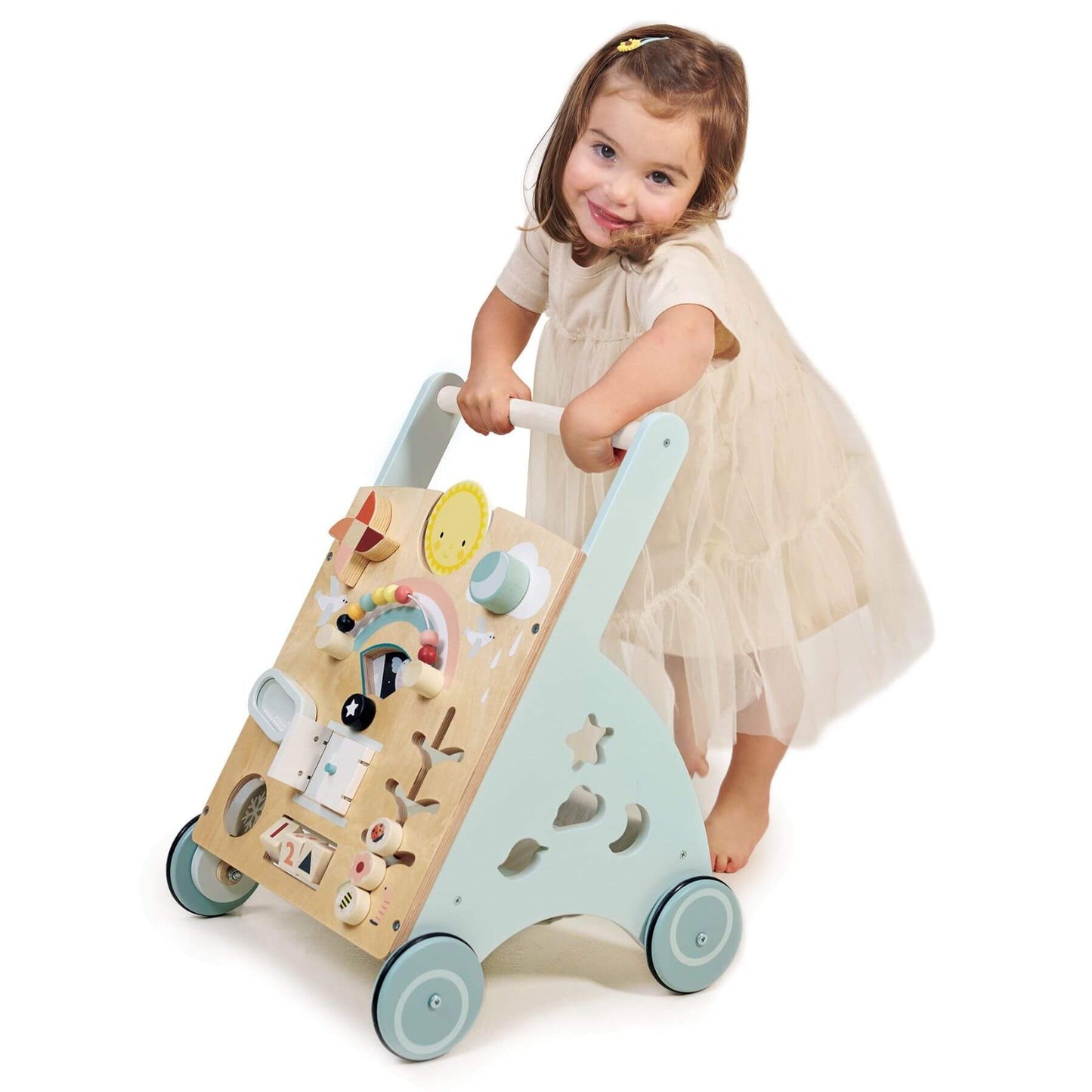 Child playing with Tender Leaf Sunshine Baby Activity Walker