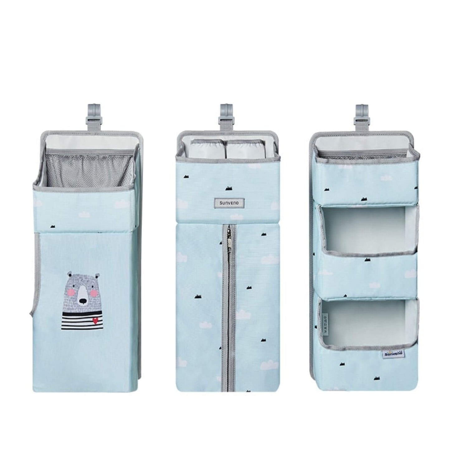 Sunveno 3-in-1 Crib Organizer Blue