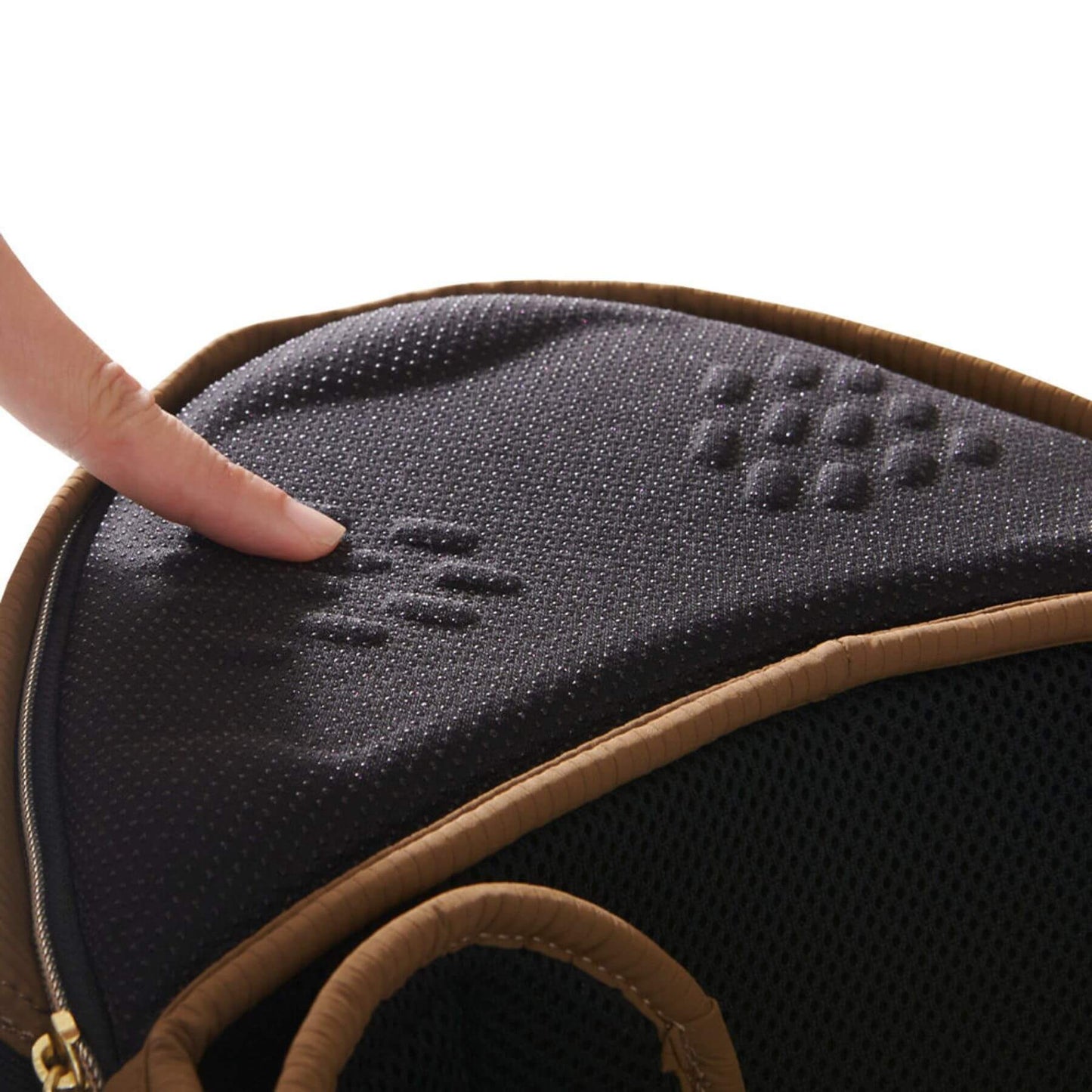 Close-up of Sunveno Easy Hold Baby Hipseat Carrier - Brown