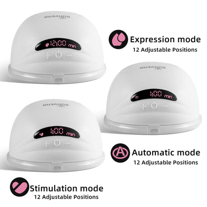 Three Sunveno Hands-Free Wearable Electric Breast Pumps