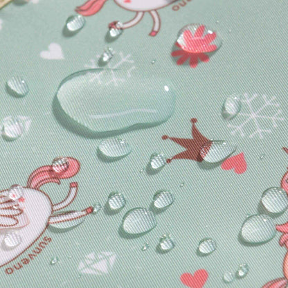 Close-up of Sunveno Timeless Baby Diaper Backpack - Green Unicorn