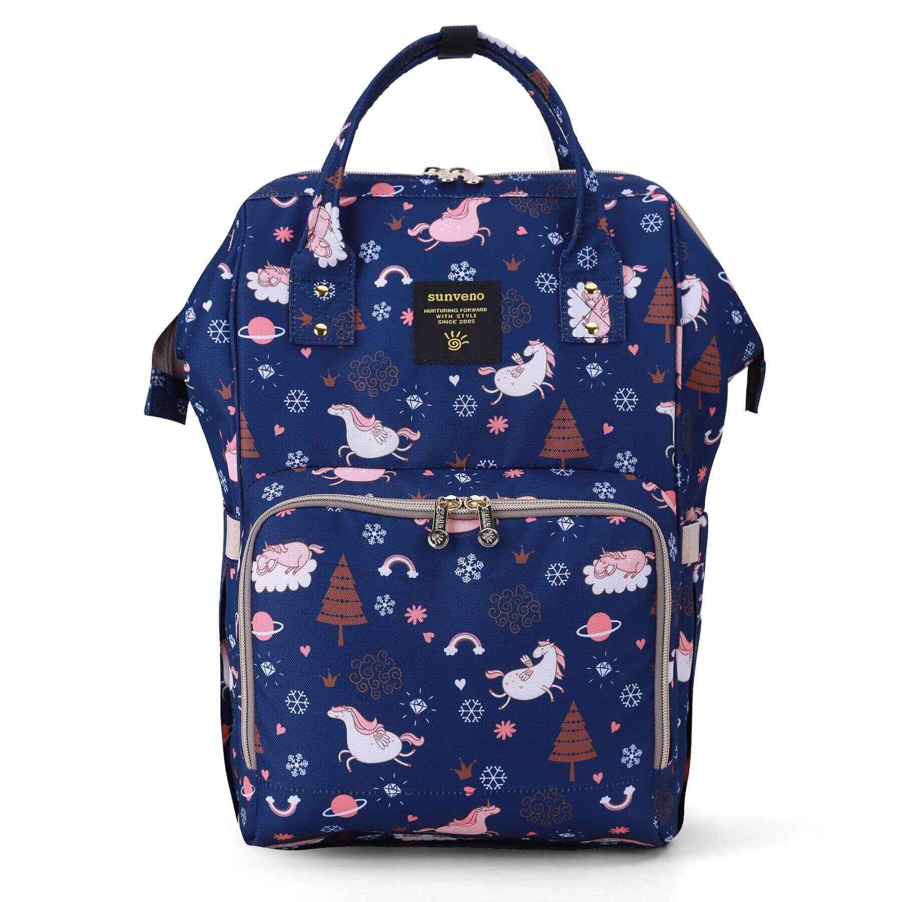 Sunveno Timeless Baby Diaper Backpack - Navy Unicorn
