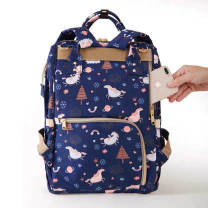 Sunveno Timeless Baby Diaper Backpack - Navy Unicorn