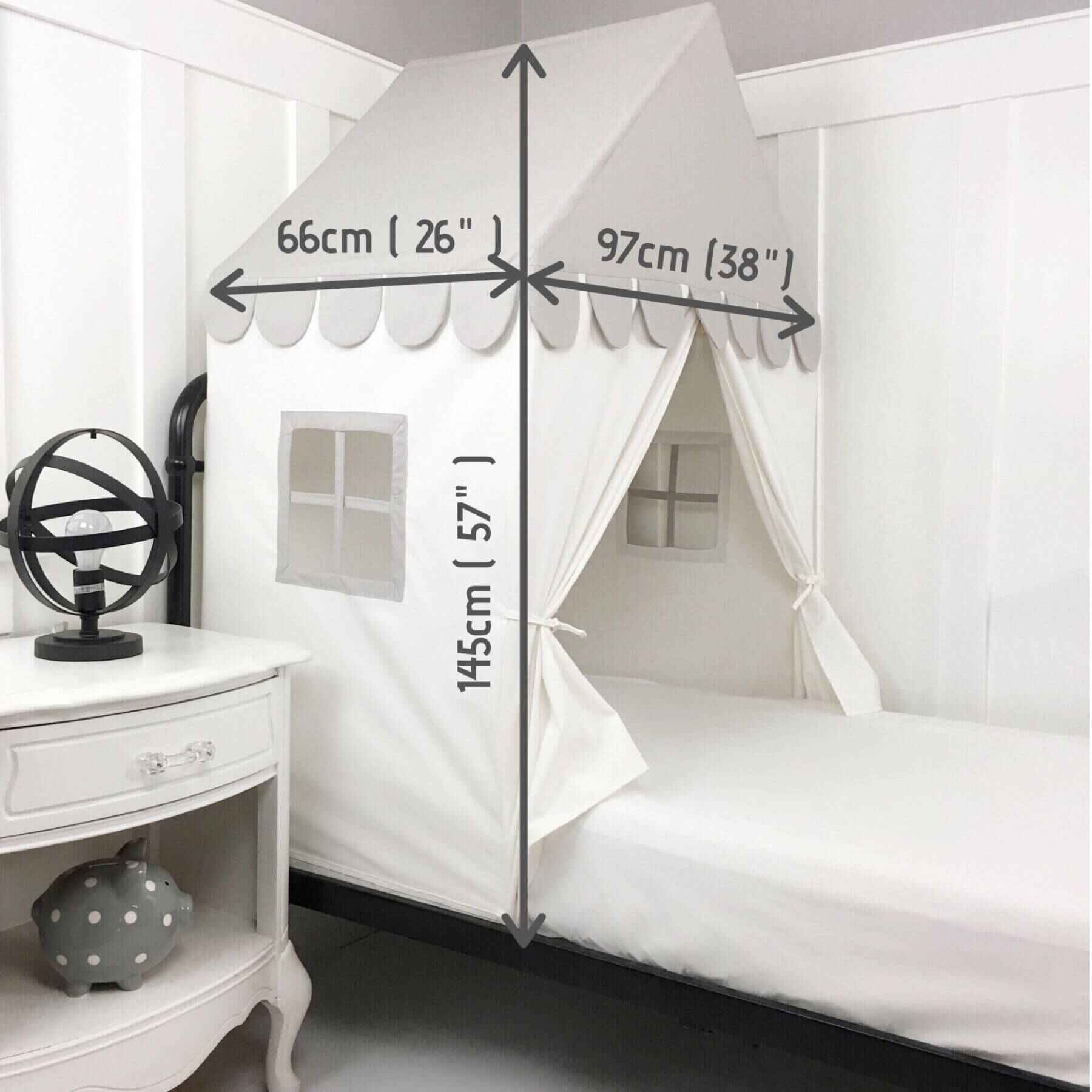 Domestic Objects The 'Sweet Dreams' Play House Bed Canopy Grey