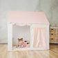 Tiny Land® Sweet Citrus Kid's Play Tent -  Creamy white/pink in a room setting.