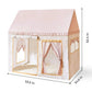 Tiny Land® Sweet Citrus Kid's Play Tent - Creamy white/pink, dimensions displayed.