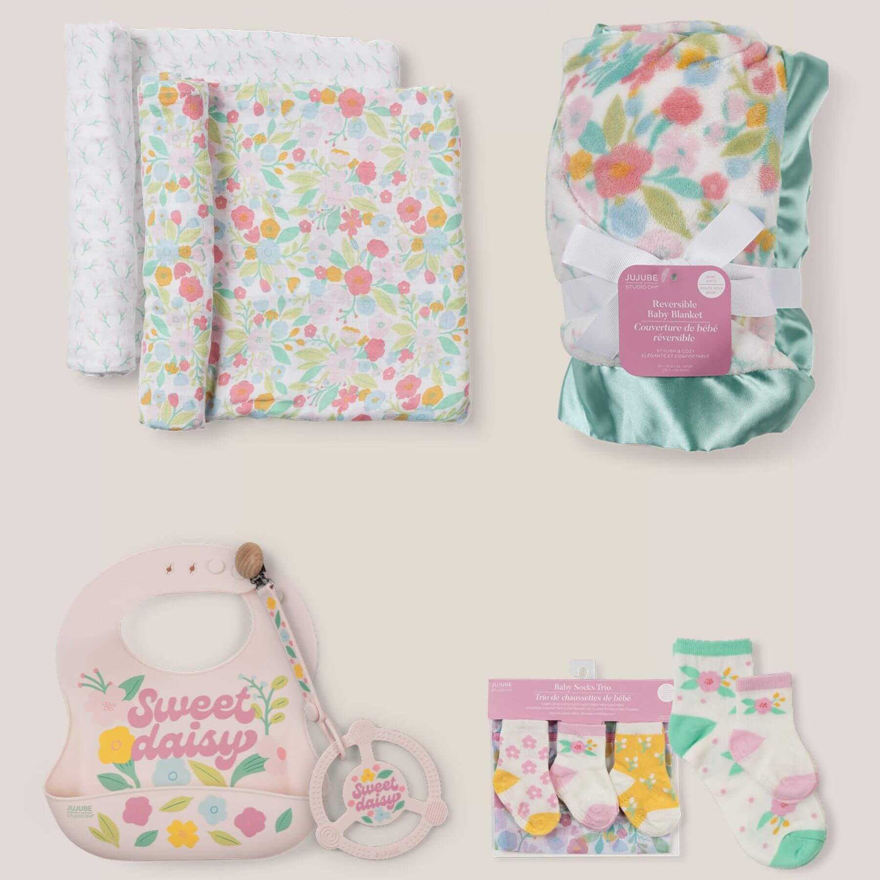 JuJuBe Everyday Essentials Baby Bundle - Sweet Daisy