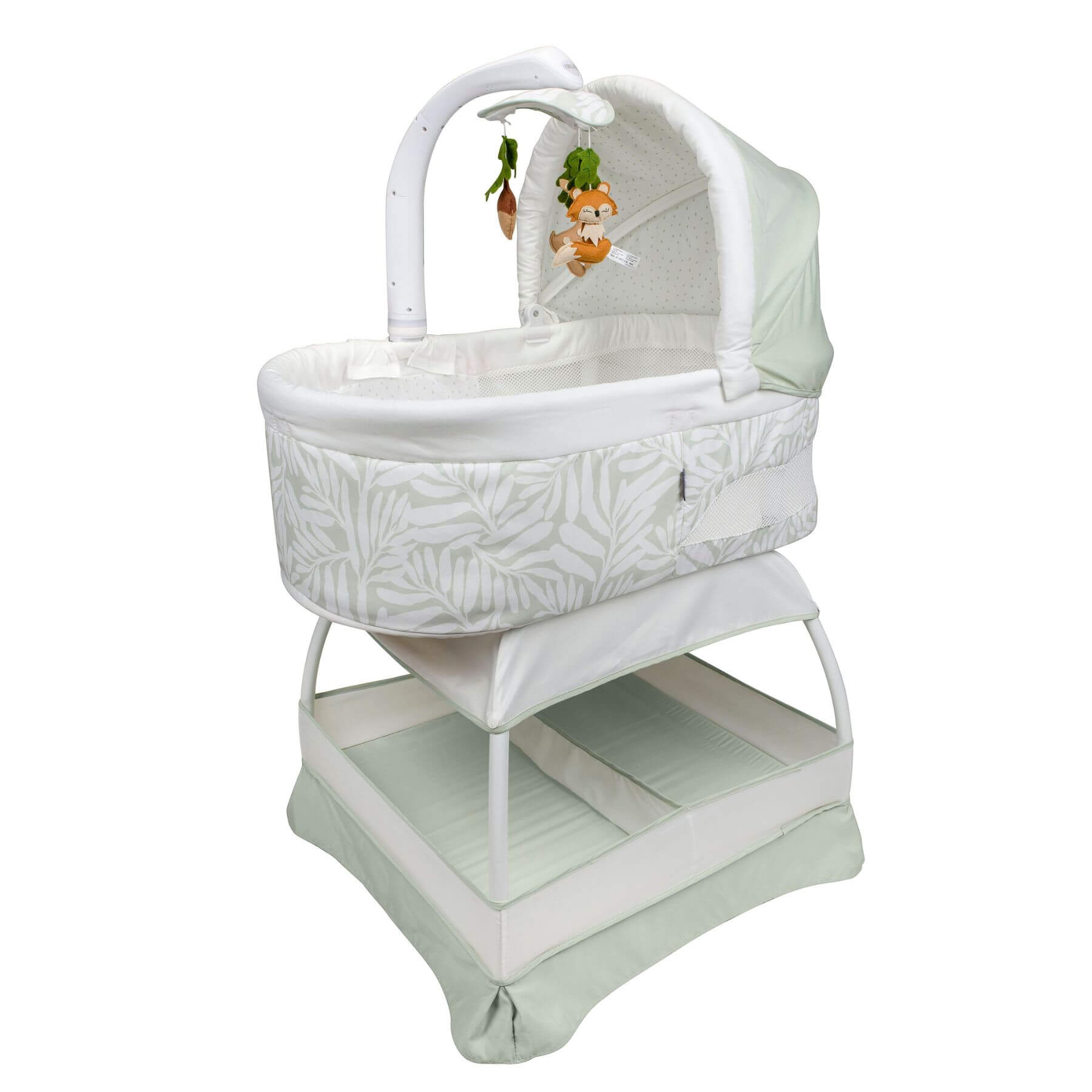 TruBliss Sweetli Calm Bassinet Sage Fern Leaves