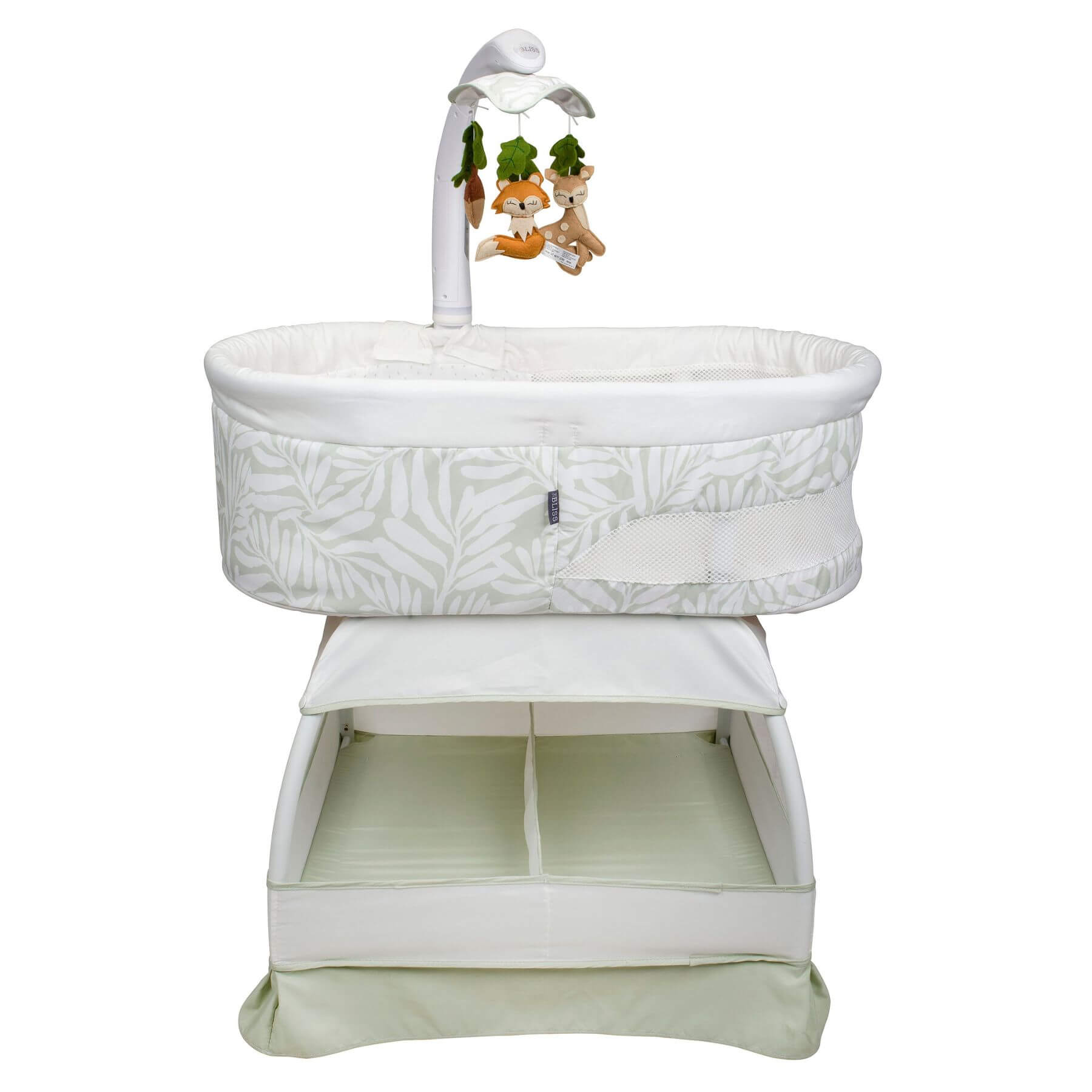 TruBliss Sweetli Calm Bassinet Sage Fern Leaves